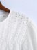 hollow embroidery zipper short shirt NSAM50066