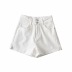 high waist button loose denim shorts  NSAC50089