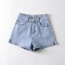 high waist button loose denim shorts  NSAC50089