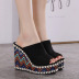 retro embroidered wedge sandals NSSO50107