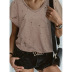 short-sleeved solid color summer new top NSSI50216