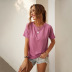 solid color short-sleeved summer new casual top NSSI50217