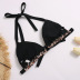 Traje de baño bikini con estampado de leopardo y cintura alta dividida NSALS50301