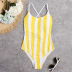 Striped One-Piece Bikini Swimsuit NSALS50331