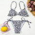 leopard print straps split swimsuit NSALS50334
