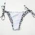 leopard print straps split swimsuit NSALS50334