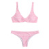 pink striped split swimsuit NSALS50339