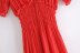 solid color elastic waist long dress NSAM50360