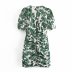 spring floral V-neck sleeve dress NSAM50383
