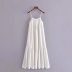 spring stitching midi sling dress NSAM50386