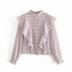 spring laminated decorative texture blouse NSAM50396