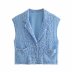 suit collar lace short vest  NSAM50403
