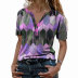 Summer short-sleeved print hit color T-shirt NHSUO50440