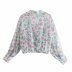 spring flower print chiffon shirt NSAM50450
