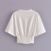 spring waist elastic short-sleeved T-shirt NSAM50459