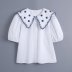 spring embroidered poplin blouse  NSAM50460
