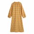spring printed midi long-sleeved dress NSAM50466