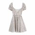 spring silk satin texture printed dress NSAM50468