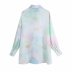 blusa drapeada con efecto tie-dye de primavera NSAM50477