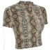 nueva camiseta de manga corta con estampado de serpiente de verano NSYKD50512