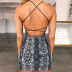 Sexy Lace Snake Print Dress NSYKD50513