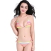 rainbow stripes lace-up bikini swimsuit set NHLUT50629