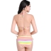 rainbow stripes lace-up bikini swimsuit set NHLUT50629