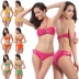 solid color halter bikini swimsuit set NHLUT50632