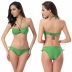 solid color halter bikini swimsuit set NHLUT50632