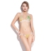 Fashion printed halter bikini swimsuit set NHLUT50633