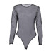 solid color round neck mesh bodysuit  NSMEI50521