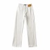 irregular split thin denim pants NSHS50538