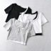 three-button stacking short-sleeved T-shirt  NSHS50546