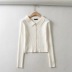 double-side zipper knitted cardigan NSHS50561