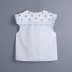 White embroidery babydoll collar sleeveless poplin retro blouse NSAM50586