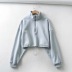 half zipper plus fleece stand-up collar sweatershirt NSHS50601