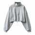 half zipper plus fleece stand-up collar sweatershirt NSHS50601