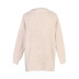  pure color long-back loose knit sweater NSJR50659