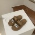 chain decor leather slide sandals NSHU50741