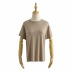 stretch cotton pure color short-sleeved T-shirt  NSAC50764