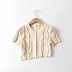 reverse stitching asymmetrical short-sleeved T-shirt   NSAC50848