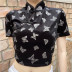 retro butterfly print short-sleeved t-shirt  NSMEI50893