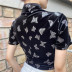 retro butterfly print short-sleeved t-shirt  NSMEI50893