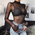 sexy halter net yarn perspective bodysuit NSMEI50895