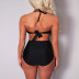 black see-through mesh high waist bikini NSLUT53618