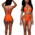 multi-rope hollow strap high waist split bikini swimsuit  NSLUT53613