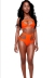 multi-rope hollow strap high waist split bikini swimsuit  NSLUT53613
