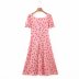 cherry print short-sleeved dress NSAM47427