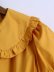 Ginger solid color retro big collar short sleeve cotton short blouse NSAM47438