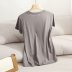 casual lyocell and cotton T-shirt  NSAM47462